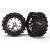Traxxas  Tires and wheels, assembled, glued 2.8" (All-Star chrome wheels, Maxx® tires, foam inserts) (2)