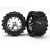 Traxxas  Tires and wheels, assembled, glued 2.8" (All-Star chrome wheels, Maxx® tires, foam inserts) (2)