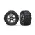 Traxxas Tires & wheels, assembled, glued (2.8") (RXT black chrome wheels, Talon Extreme tires, foam inserts) (2) (TSM rated)