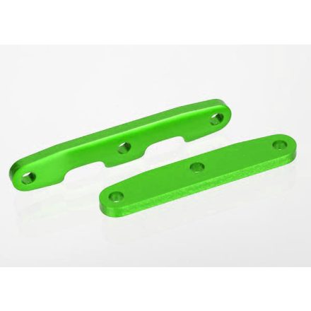 Traxxas Bulkhead tie bars, front & rear, aluminum (green-anodized)