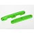 Traxxas Bulkhead tie bars, front & rear, aluminum (green-anodized)