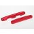 Traxxas Bulkhead tie bars, front & rear, aluminum (red-anodized)
