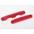 Traxxas Bulkhead tie bars, front & rear, aluminum (red-anodized)