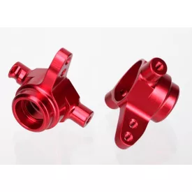   Traxxas Steering blocks, 6061-T6 aluminum (red-anodized), left & right