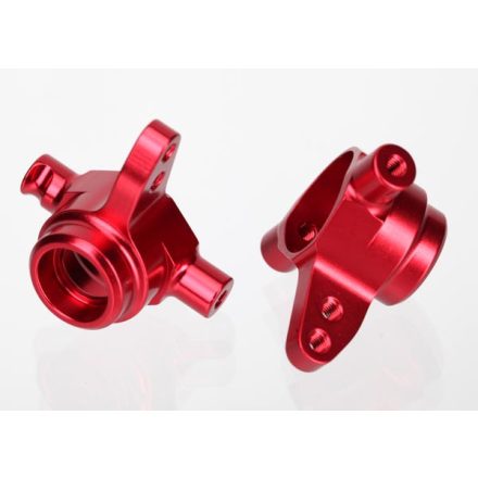 Traxxas Steering blocks, 6061-T6 aluminum (red-anodized), left & right