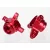 Traxxas Steering blocks, 6061-T6 aluminum (red-anodized), left & right