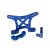 Traxxas  Shock tower, front, 7075-T6 aluminum (blue-anodized)