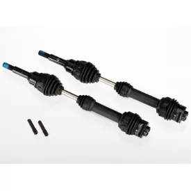   Traxxas Driveshafts, front, steel-spline constant-velocity (complete assembly) (2)