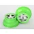 Traxxas Wheels, SCT, chrome, green beadlock style, dual profile (2.2" outer, 3.0" inner) (2) (4WD front/rear, 2WD rear only)
