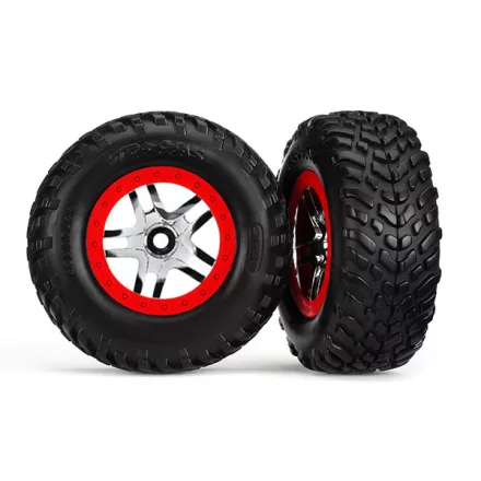 Traxxas  Tires & wheels, assembled, glued