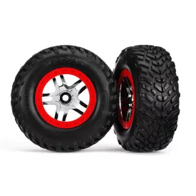 Traxxas  Tires & wheels, assembled, glued