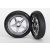 Traxxas Tires & wheels, assembled, glued (5-spoke chrome wheels, tires, foam inserts) (front) (2)