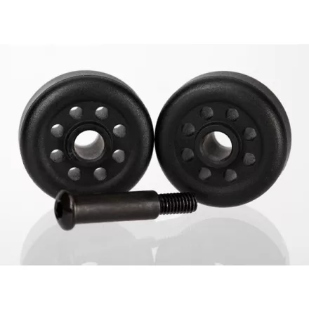 Traxxas  Wheels (2)/ axle (1) (for wheelie bar, #6978)