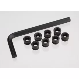   Traxxas  Aluminum caps, pivot ball (threaded aluminum, hard-anodized with PTFE-coating) (8)/ hex wrench, 5mm