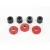 Traxxas Piston, damper (2x0.5mm hole, red) (4)/ travel limiters (4)