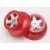 Traxxas Wheels, SCT satin chrome, red beadlock style, dual profile (1.8" inner, 1.4" outer) (2)
