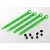 Traxxas Push rod (molded composite) (green) (4)/ hollow balls (8)