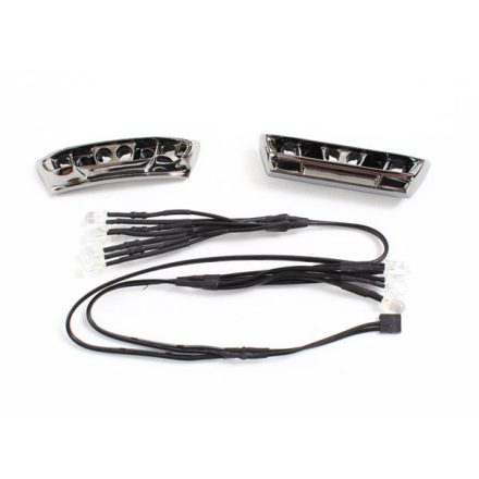 Traxxas  LED lights, light harness (4 clear, 4 red)/ bumpers, front & rear/ wire ties (3) (requires power supply #7286)