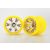 Traxxas Wheels, Geode 2.2" (chrome, yellow beadlock style) (12mm hex) (2)