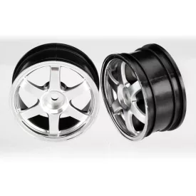 Traxxas Wheels, Volk Racing TE37 (satin chrome/chrome) (2)