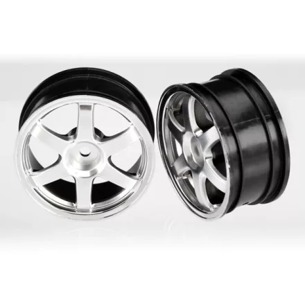 Traxxas Wheels, Volk Racing TE37 (satin chrome/chrome) (2)