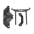 Traxxas Body mounts, front & rear/ body post, rear (1)