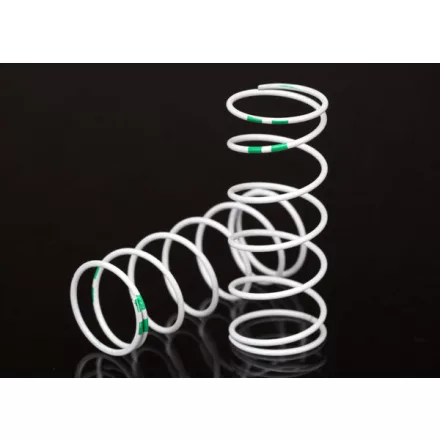 Traxxas Spring, shock, white (GTR long) (0.653 rate green) (1 pair)