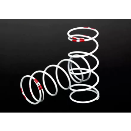 Traxxas  Spring, shock, white (GTR long) (0.810 rate pink) (1 pair)