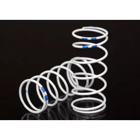   Traxxas Spring, shock, white (GTR long) (0.892 rate blue) (1 pair)