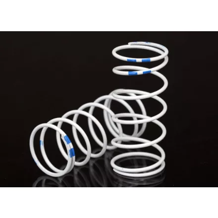 Traxxas Spring, shock, white (GTR long) (0.892 rate blue) (1 pair)