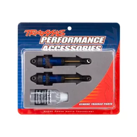   Traxxas Shocks, GTR long blue-anodized, PTFE-coated bodies with TiN shafts (fully assembled, without springs) (2)