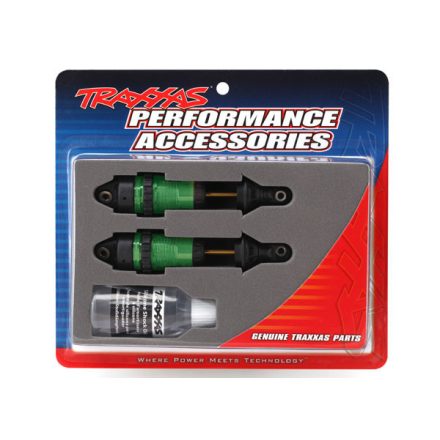 Traxxas Shocks, GTR long green-anodized, PTFE-coated bodies with TiN shafts (fully assembled, without springs) (2)