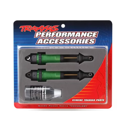 Traxxas Shocks, GTR xx-long green-anodized, PTFE-coated bodies with TiN shafts (fully assembled, without springs) (2)
