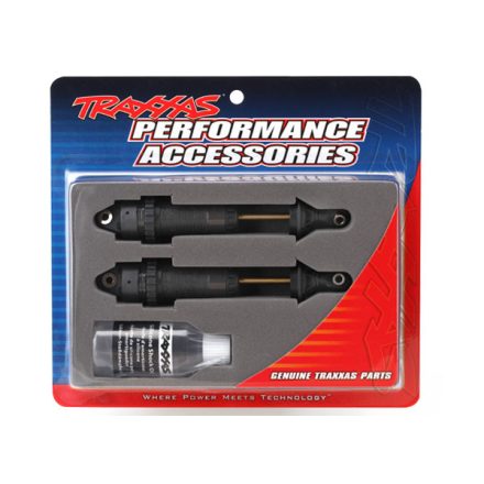 Traxxas Shocks, GTR xx-long hard-anodized, PTFE-coated bodies with TiN shafts (assembled) (2) (without springs)