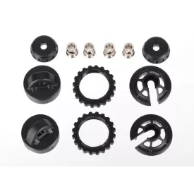   Traxxas Caps and spring retainers, GTR long/xx-long shock (upper cap (2)/ hollow balls (4)/ bottom cap (2)/ upper retainer (2)/ lower retainer (2))