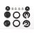 Traxxas Caps and spring retainers, GTR long/xx-long shock (upper cap (2)/ hollow balls (4)/ bottom cap (2)/ upper retainer (2)/ lower retainer (2))