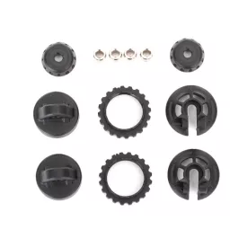   Traxxas Caps & spring retainers, GTR shock (upper cap (2)/ hollow balls (4)/ bottom cap (2)/ upper retainer (2)/ lower retainer (2))