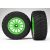 Traxxas Tires & wheels, assembled, glued (Green wheels, BFGoodrich® Rally, gravel pattern tires, foam inserts) (2) (TSM rated)