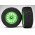 Traxxas Tires & wheels, assembled, glued (Green wheels, BFGoodrich® Rally, gravel pattern tires, foam inserts) (2) (TSM rated)