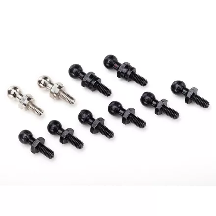 Traxxas Pivot balls: black (6), silver (2), black (long) (2)
