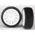 Traxxas  Tires & wheels, assembled, glued (12-spoke white wheels, slick tires) (2)