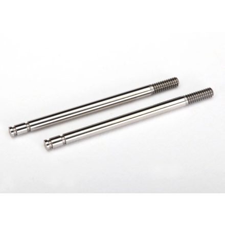 Traxxas Shock shafts, steel, chrome finish (2)