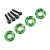 Traxxas  Wheel nut washer, machined aluminum, green / 3x12mm CS (4)
