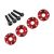 Traxxas Wheel nut washer, machined aluminum, red / 3x12mm CS (4)