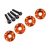 Traxxas Wheel nut washer, machined aluminum, orange / 3x12mm CS (4)
