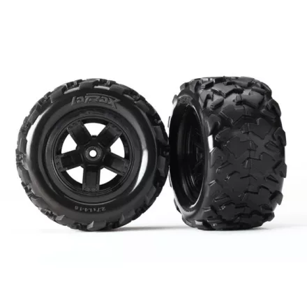 Traxxas Tires & wheels, assembled, glued (Teton 5-spoke wheels, Teton tires) (2)