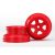 Traxxas Wheels, SCT red, beadlock style, dual profile (1.8" inner, 1.4" outer) (2)