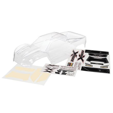 Traxxas Body, X-Maxx® (clear, trimmed, requires painting)/ window masks/ decal sheet