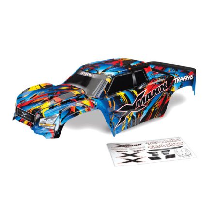 Traxxas Body, X-Maxx®, Rock n' Roll (painted, decals applied) (assembled with tailgate protector)