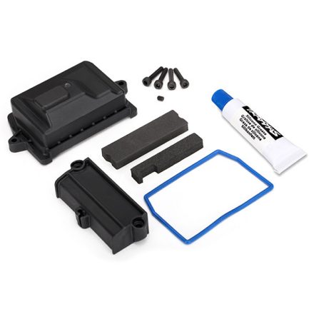 Traxxas Box, receiver (sealed)/ wire cover/ foam pads/ silicone grease/ 3x15 CS (4)